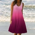 thumbnail image 2 of Yuyuzo Robes d'Été pour Femmes Robe Décontractée d'Été pour Femmes Sans Manches à Col Rond Tunique Ample Robe Débardeur Robe Bohème de Plage pour les Vacances, 2 of 7