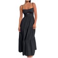 thumbnail image 1 of Birdeem Robe Sans Manches pour Femmes, Mode Aguichant, Couleur Unie, Ajourée, à Fermeture Éclair, Camisole, 1 of 12