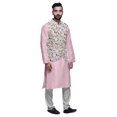 thumbnail image 2 of Atasi Indian Traditional Kurta Churidar Pajama Set With Nehru Jacket For Men, 2 of 3