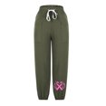 thumbnail image 4 of RXIRUCGD Pantalons Capris pour Femmes Décontractés d'Été en Coton et Lin Pantalons à Jambe Grand Capris Légers Amples Raccourcis, Vert Armée, Taille : 2TG, 4 of 4