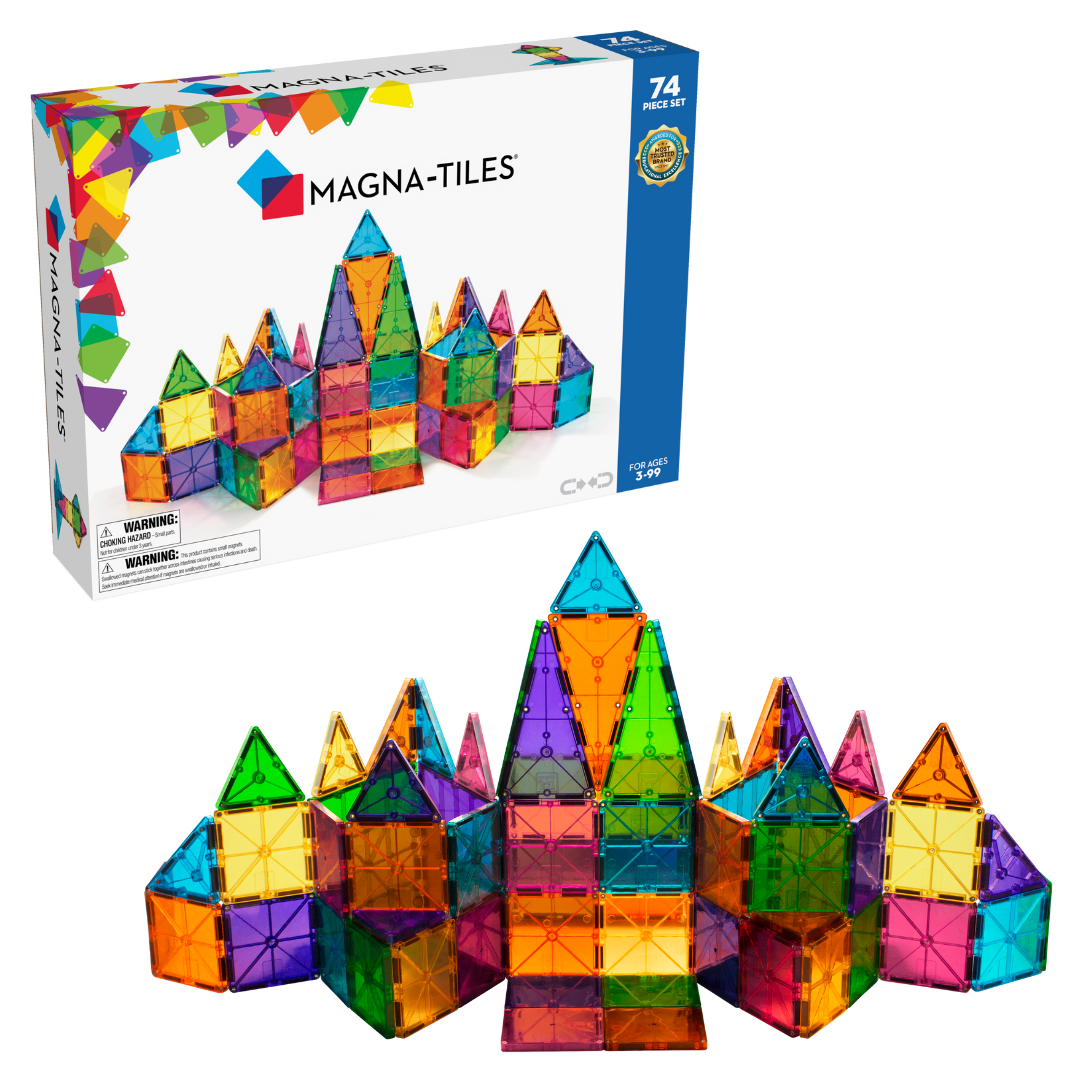 MAGNA-TILES Classic 74-Piece Magnetic Construction Set, The