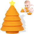 thumbnail image 1 of Christmas Tree Stacking Ring Teether Toy Silicone Christmas Tree Toy Soft Building Rings Stacker and Teethers Early Educational Christmas Tree Stacking Tower for Boys Girls, 1 of 11