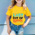 thumbnail image 2 of LUOGENLI T-Shirt pour Filles T-Shirt à Col Rond Imprimé à Manches Courtes pour Garçons et Filles Chemises pour Filles Invitée de Mariage 2025 Jaune 5-6 Ans, 2 of 4
