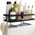 thumbnail image 1 of Floating Shelves Toilet Storage Shelf Space Saver Punch Free Bathroom Storage Organizer, 1 of 8