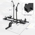 thumbnail image 3 of Gymax 2'' Hitch Mount Bike Rack w/ Tilt-able Design for Easy Trunk Access Straps, 3 of 10