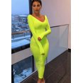 thumbnail image 1 of Female Dress, Solid Color Deep V-Neck Long Sleeve Dress One-Piece for Women, 1 of 5