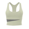 thumbnail image 1 of Yuyuzo Sports Bras for Women Wireless Full Coverage Colorblock Seamless Racerback Push up Workout Tank Tops, 1 of 3