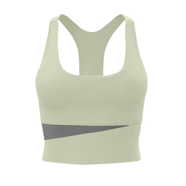 Yuyuzo Sports Bras for Women Wireless Full Coverage Colorblock Seamless Racerback Push up Workout Tank Tops