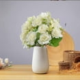 thumbnail image 4 of Flowers Artificial for Decoration Diamond Rose Plastic Bouquet, 5 Forks 10 Mini Roses Blue Waterproof Fade Proof Home Office Decor Roses Artificial Flowers, 4 of 6