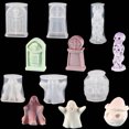 thumbnail image 4 of LCXmlly Silicone Making Mold DIY Ghost Tombstone Skull Silicone Mold Set Desktop Decoration Homemade Aromatherapy Scented Making Gypsum 2Pcs, 4 of 8