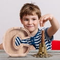thumbnail image 3 of Agiferg Personalized Wooden Name Money Box Wooden Deposit Box Twenty Six English Letters, 3 of 6