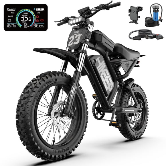 HiKeep Vélo Électrique Tout-Terrain 1500W/3000W en Pointe pour Adultes, Batterie UL 52V 40Ah, Vélo Électrique à Pneus Larges 20"x4", Vélo de Montagne Électrique 40MPH, Autonomie de 40-85 Miles, UL 2849