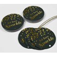 thumbnail image 4 of Inkdotpot Real Gold Foil Let Love Sparkle Wedding Tags Favor Hang Paper Tags 50 Pieces, 4 of 6