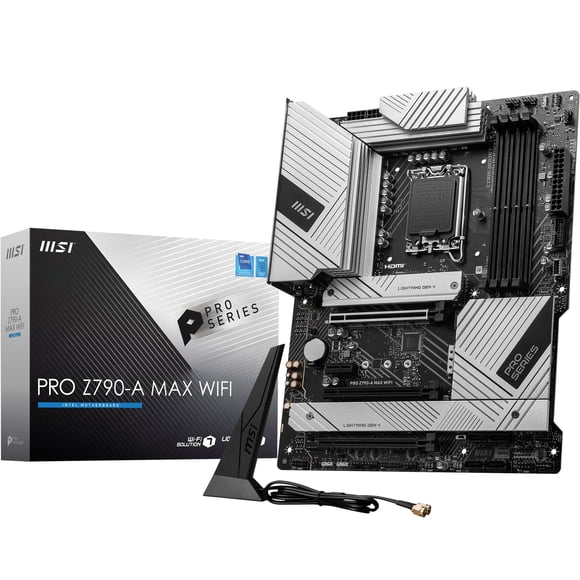 MSI PRO Z790-A MAX WiFi ProSeries Motherboard (Supports 12th/13th/14th Gen Intel Processors, LGA 1700, DDR5, PCIe 5.0, M.2, SATA 6G, 2.5Gbps LAN, USB 3.2 Gen2, Wi-Fi 7,