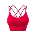 thumbnail image 1 of LSLJS Women Yoga Solide Froid Épaule Réservoir Blouse Tops Intimes, Women Sports Bras, 1 of 2