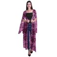 thumbnail image 1 of Moomaya Cardigan Long en Georgette de Viscose Imprimée à Manches Fendues pour Femmes, 1 of 5