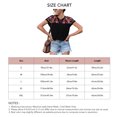 thumbnail image 2 of Chemise Décontractée à Manches Courtes pour Femmes, Blouse Brodée Vintage Col Rond pour Travail pour Bureau pour Magasinage, 2 of 5