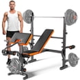 thumbnail image 1 of GIKPAL 6-in-1 Multi-Purpose Adjustable Weight Bench Workout Bench Set with Barbel Rack and Leg Developer for Home Gym Full Body Function Strength Training(excluding Barbell and Weight Plate), 1 of 7