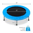 thumbnail image 2 of Patiojoy Mini-Trampoline Pliant de 38 Pouces Trampoline de Rebond Portable avec Rembourrage et Ressorts Bleu, 2 of 5