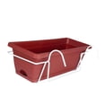 thumbnail image 4 of jinwen Balcony Hanging Railing Planter Lawn Outdoor Easy Installation Vegetable Box Red, 4 of 9