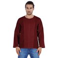 thumbnail image 1 of Atasi Kurta à Manches Longues pour Hommes en Coton Slub Uni à Col Rond Chemise Ethnique-6218, 1 of 7