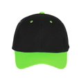 thumbnail image 2 of Two-Tone  Adjustable Baseball Cap, Black Lime, 2 of 2