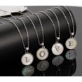 thumbnail image 2 of Colliers, Collier Lettre Coquille Mignonne pour Filles, Pendentifs Pièce pour Filles en Acier Inoxydable Colliers Initiale pour Femmes Bijoux Rond, 2 of 7