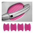 thumbnail image 1 of 4PCS Car Door Handle Sticker, Carbon Fiber Anti-Scratches Car Door Cup Protector, Non-Marking Auto Door Handle Protective Film, Universal for Most Car Handles,Pink，68mm-85mm, 1 of 7
