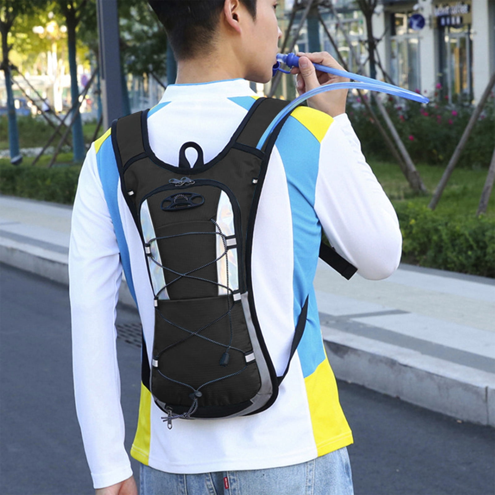 YoGold Sac à Dos d'Hydratation avec Vessie d'Hydratation 2 L Sac à Dos d'Eau pour la Randonnée Sac d'Hydratation pour la Course le Cyclisme la Randonnée Noir