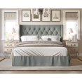 thumbnail image 1 of HMD Billy Twin Tufted Upholstered Panel Bed, Gray, 1 of 3