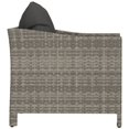 thumbnail image 3 of vidaXL Garden Armchair with Cushion Grey Poly Rattan, 3 of 5