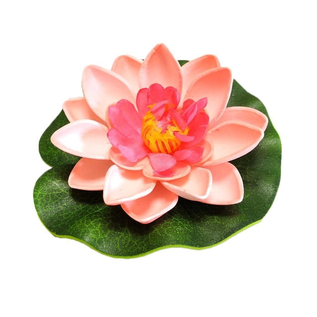 1x Artificial Fake LotusLeaf Water Lily Floating Leaves Garden Pool Decor I5L8