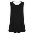 thumbnail image 4 of Timegard Plus Size Tank Tops for Women Round Neck Casual Workout Tops Solid Color Sports Shirts, 4 of 5