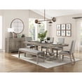 thumbnail image 2 of Pemberly Row Contemporary Wood and Fabric Bench in Brownish Gray, 2 of 6