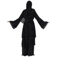 thumbnail image 2 of Bimba Printed Islamic Muslim Abaya Dress For Women Front Button Placket Layered Dresses, 2 of 7
