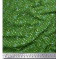 thumbnail image 1 of Soimoi Tissu de Velours Vert Spirale & Points Tissu Imprimé par Yard 58 Pouces de Large, 1 of 5