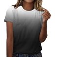thumbnail image 1 of Timegard Summer Tops for Women Crew Neck Short Sleeve Gradient Color Comfy Blouse Casual Loose Tops, 1 of 5