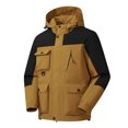 thumbnail image 1 of Weiqiqre Jacket for Men Waterproof Sport Snow Ski Outdoor Mountaineering and Riding Tactical Jacket Coat Drawstring Hooded Overcoat Jacket, 1 of 8