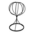 thumbnail image 4 of fastboy Eye-catching Tabletop Decorative Wig Display Stand Balloon Style Hat Holder Black 27.5cm 1Set, 4 of 6