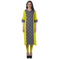 thumbnail image 1 of Moomaya Kurti Imprimée pour Femmes, Kurta Tunique Longueur Genou, Hauts à Col en V, Robe Grande Taille, 1 of 6