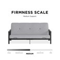thumbnail image 2 of Harlow Full Metal Arm Futon with 6” Thermobonded High Density Polyester Fill Futon Mattress, 2 of 9