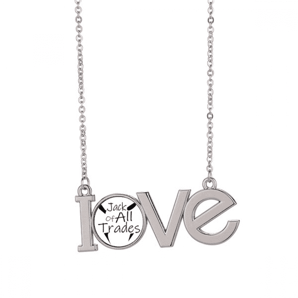 Jack Of All Trades Art Deco Fashion Love Necklace Pendant Charm Jewelry
