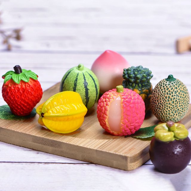 Simulation Fruit Mini Melon D\'eau Fraise Mangue Paysage Ornements Décoration de Bureau