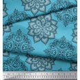 thumbnail image 3 of Soimoi Poly Georgette Fabric Floral Mandala Print Fabric by the Yard 52 Inch Wide, 3 of 3