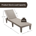 thumbnail image 4 of Costway Patio Lounge Chair Chaise Recliner Weather Resistant Adjustable Brown, 4 of 10