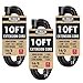 thumbnail image 3 of Cablectric Lot de 3 Rallonges Noires Étanches 10 Pi, 16/3 SJTW Rallonge Extérieure 10 Pieds à 3 Broches, Câble d'Alimentation Extérieur Robuste 13 A, Paquet Multiple Idéal pour l'Extérieur, l'Aménagement Paysager et la Pelouse, 3 of 4
