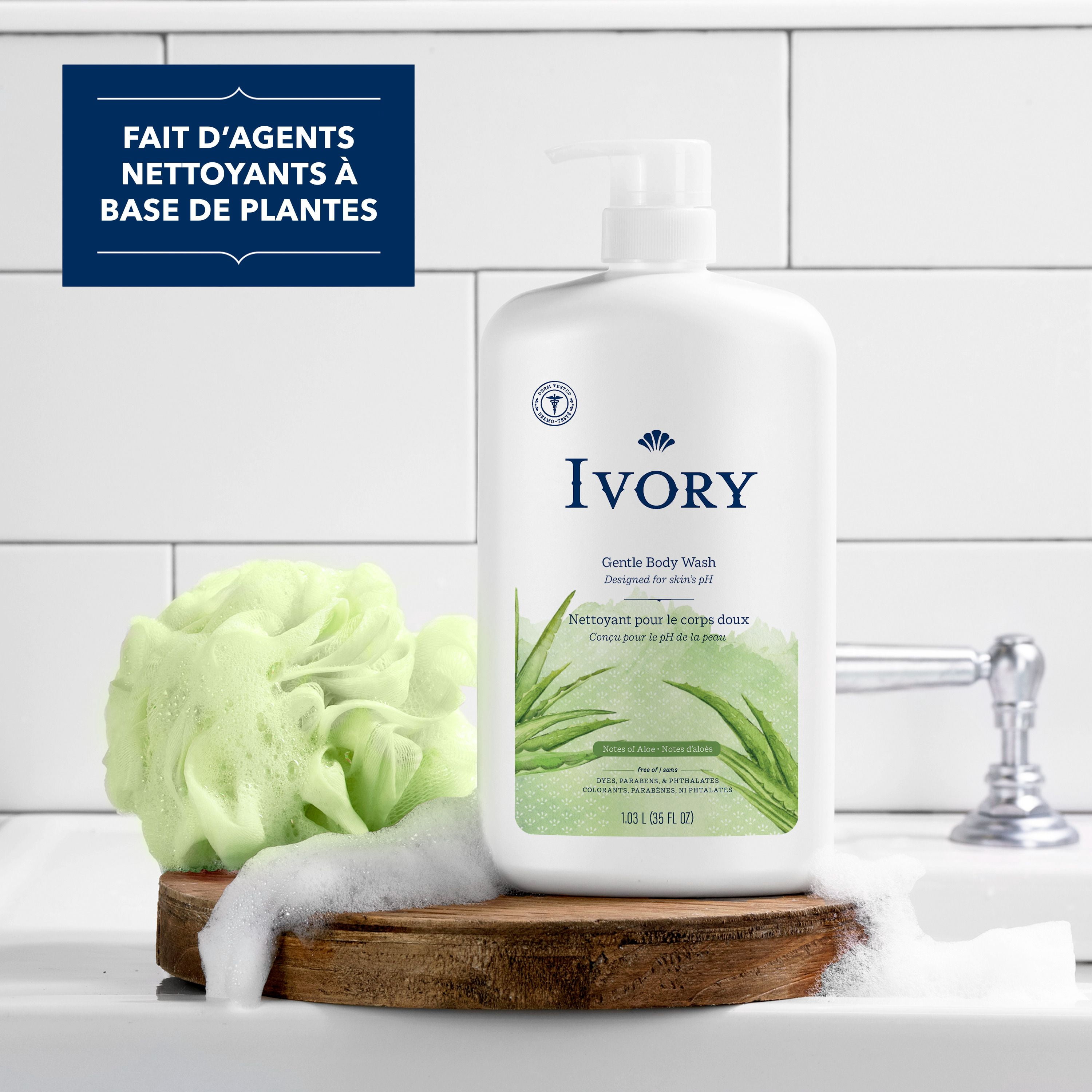 Ivory Nettoyant pour le Corps Doux, Notes d'Aloès