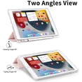 thumbnail image 2 of Compatible for iPad Air 3 Case, iPad Case with Pencil Holder, Soft TPU Translucent Frosted Back Auto Wake/Sleep Smart Cover Cases (Pink), 2 of 9