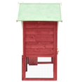 thumbnail image 2 of vidaXL Rabbit Hutch Red and White 140x63x120 cm Solid Firwood, 2 of 5