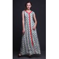 thumbnail image 2 of Bimba Shibori Printed Front Slit Sleeveless Summer Spring Long Women BeachDress-X-Large, 2 of 5